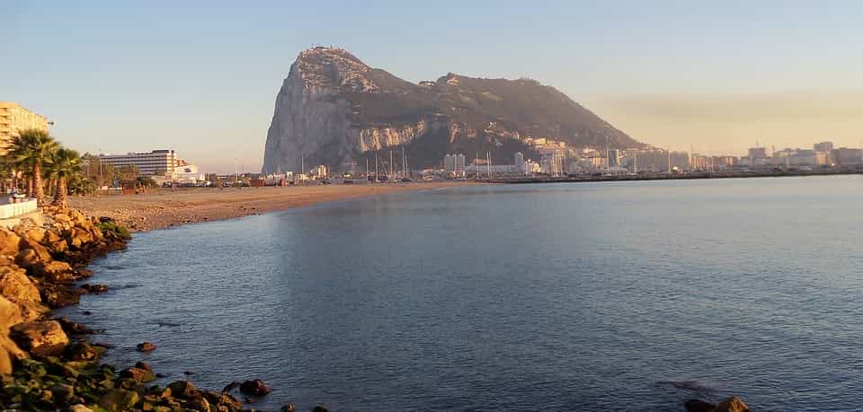 Gibraltar overview from coast
