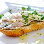 Spanish anchovies tapa