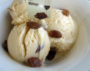 Malaga ice cream flavour