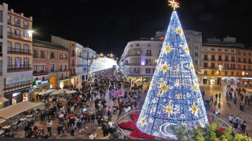 Decoración navideña en Málaga